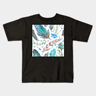 Feathered Floral Kids T-Shirt